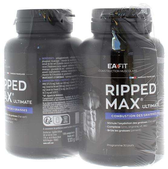 Ripped Max Ultimate combustion des graisses Eafit - lot de 2x120 comprimés