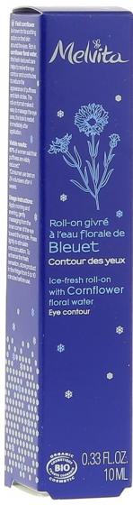 Roll-on givré à l'eau florale de bleuet Melvita - roll-on de 10 ml