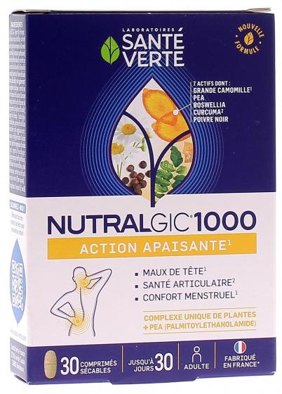 Nutralgic 1000 action apaisante Santé verte - boîte de 30 comprimés