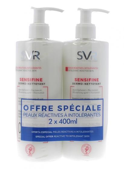 Sensifine dermo-nettoyant SVR - lot de 2 flacons pompe de 400 ml