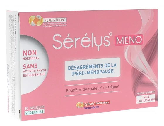 Sérélys meno désagréments de la (péri)-ménopause - boite de 30 comprimés