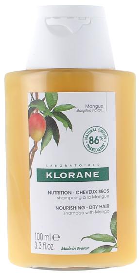 Shampoing cheveux secs à la mangue Klorane - flacon de 100 ml