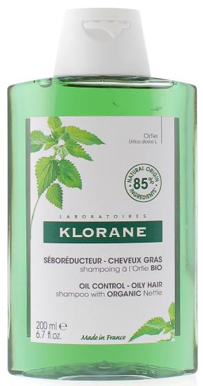 Shampoing séborégulateur cheveux gras à l'Ortie bio Klorane - flacon de 200 ml