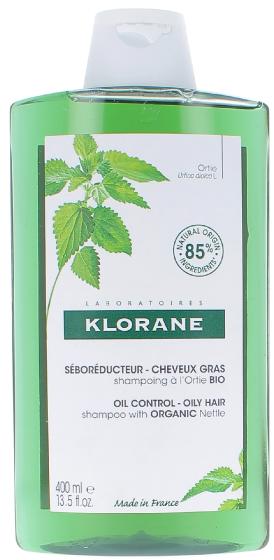 Shampoing séborégulateur cheveux gras à l'Ortie bio Klorane - flacon de 400 ml
