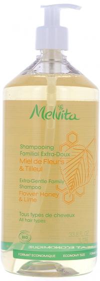Shampooing familial extra doux BIO Melvita - flacon 1 litre