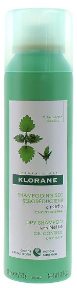 Shampooing sec à l'Ortie Séboréducteur cheveux gras Klorane - Spray de 150 ml