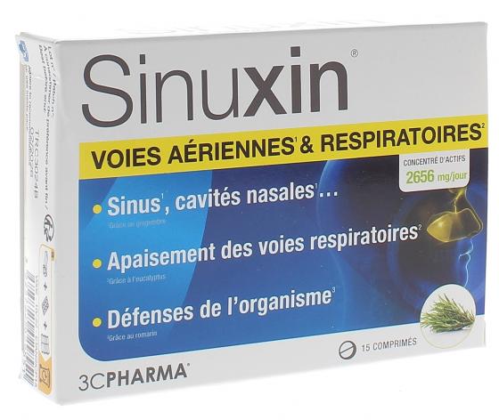 Sinuxin voies aériennes & respiratoires 3C Pharma - boite de 15 comprimés