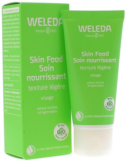 Skin food soin nourrissant visage texture légère Weleda - tube de 30 ml