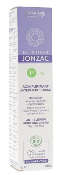 Soin purifiant anti-imperfections peaux mixtes à grasses Eau thermale Jonzac Léa Nature - tube de 50ml