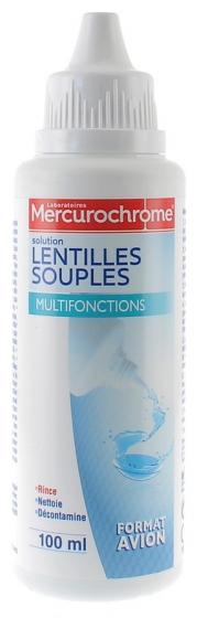 Solution lentilles souples multifonctions Mercurochrome - flacon de 100 ml