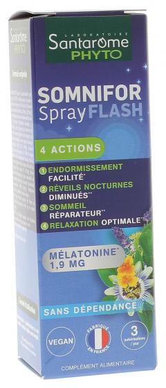 Somnifor Spray flash 1,9mg de mélatonine Santarome - spray de 20 ml