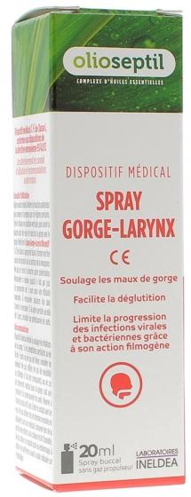 Spray Olioseptil : Gorge-Larynx (Voies Respiratoires) - 20 ml