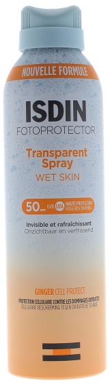 Spray transparent Wet Skin SPF50 Fotoprotector Isdin - spray de 250ml