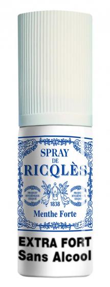 Spray buccal menthe forte sans alcool Ricqles - flacon de 15ml
