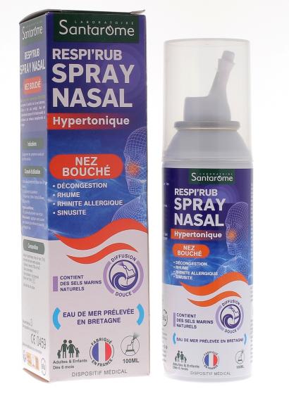 Respi'rub Spray nasal hypertonique nez bouché Santarome - spray de 100ml