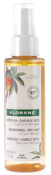 Spray nutrition cheveux secs huile à la mangue Klorane - spray de 100 ml