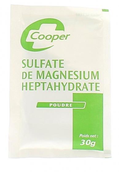 Sulfate de magnésium heptahydrate en poudre Cooper - sachet de 30 g