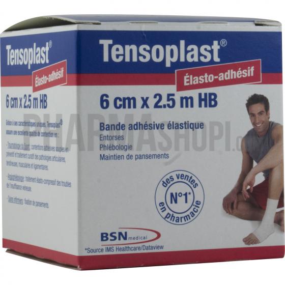 Tensoplast élasto-adhésif bande adhésive élastique BSN médical - bande de 6 cm x 2,5 m