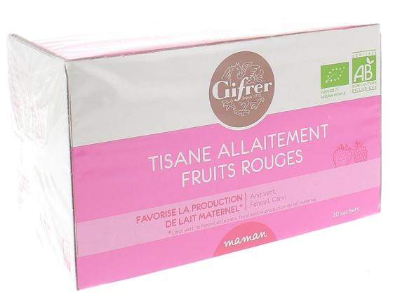 Tisane Allaitement Fruits Rouges maman Gifrer - boîte de 20 sachets