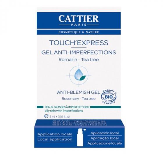 Touch'Express concentré actif, peaux grasses à imperfections bio Cattier - flacon-pompe 5 ml