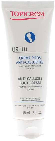 UR-10 crème pieds anti-callosités Topicrem - tube de 75 ml