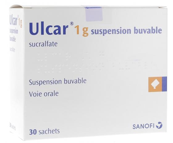 Ulcar 1g suspension buvable Sanofi - boîte de 30 sachets