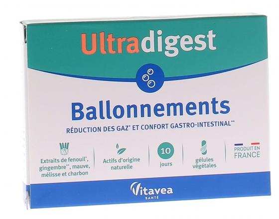 Ultradigest Ballonnements Vitavea - boîte de 30 gélules