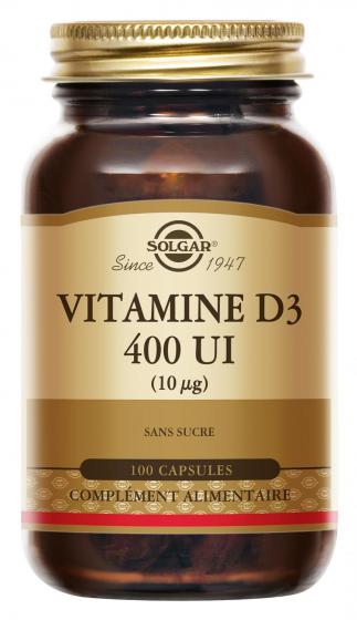 Vitamine D3 Solgar - pot de 100 gélules