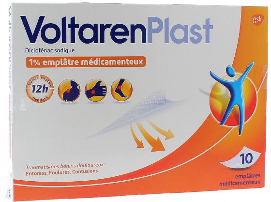 VoltarenPlast 1% - 10 emplâtres médicamenteux