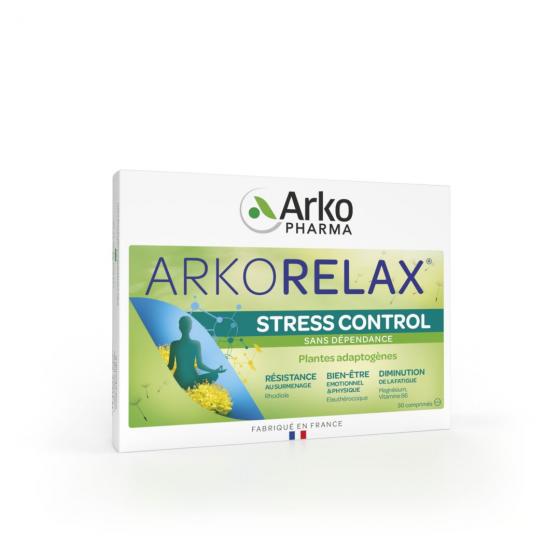 Arkorelax Stress control Arkopharma - boite de 30 comprimés