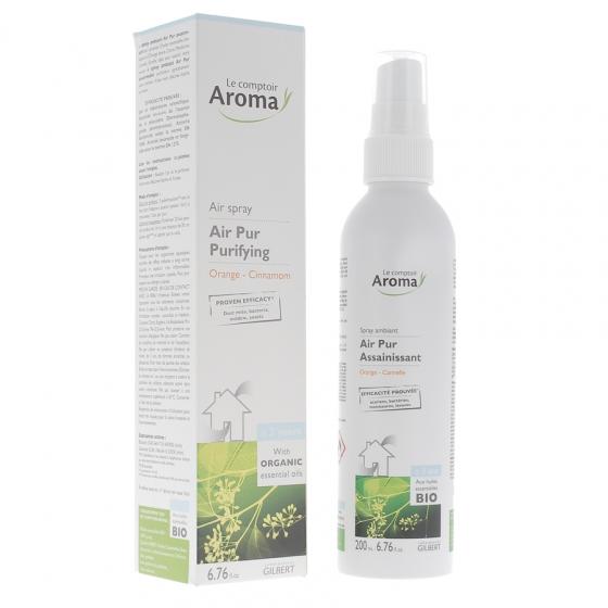 Air pur spray ambiant assainissant orange cannelle Le Comptoir Aroma - spray de 200 ml