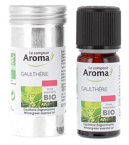 Huile essentielle de Gaulthérie Bio Le comptoir Aroma - flacon de 10 ml