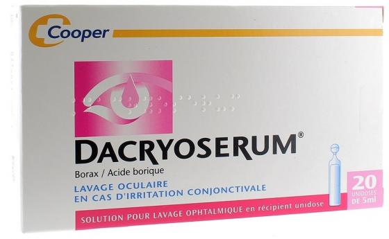 Dacryoserum solution pour lavage ophtalmique en récipient unidose - boîte de 20 récipients