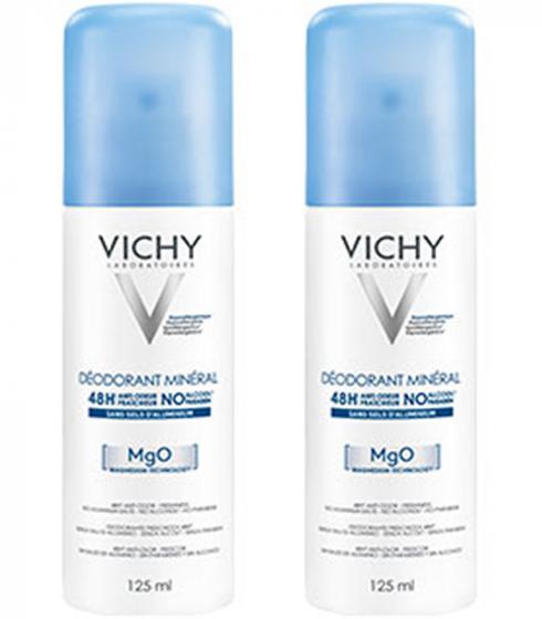 Déodorant Minéral 48h spray Vichy - 2 sprays de 125 ml