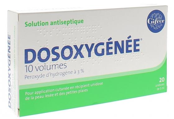 Dosoxygenée 10 volumes solution pour application cutanée - 20 récipients unidoses