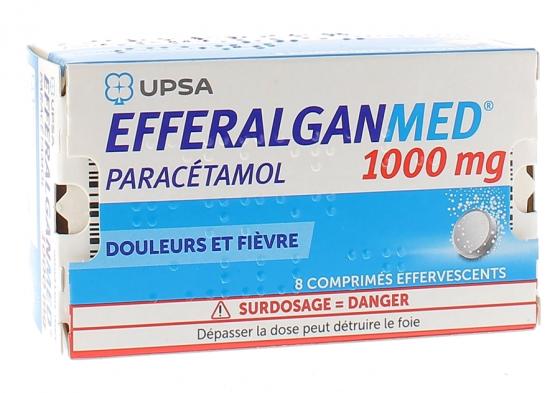 Efferalgan 1g effervescent - boîte de 8 comprimés