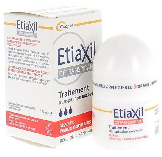 Détranspirant sudo-régulateur peaux normales aisselles Etiaxil - bille de 15 ml