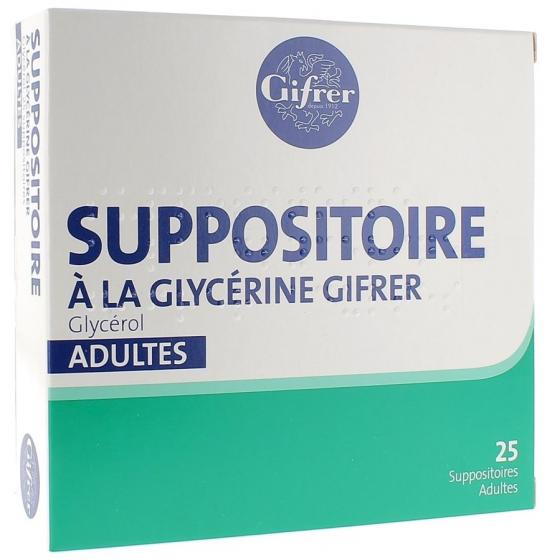 Suppositoires à la glycérine Gifrer - boîte de 25 suppositoires