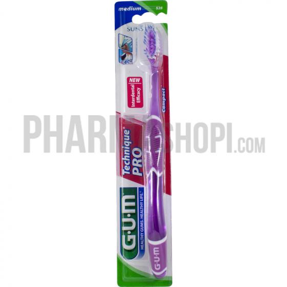 Brosse à dents technique Pro compact medium Gum - 1 brosse à dents