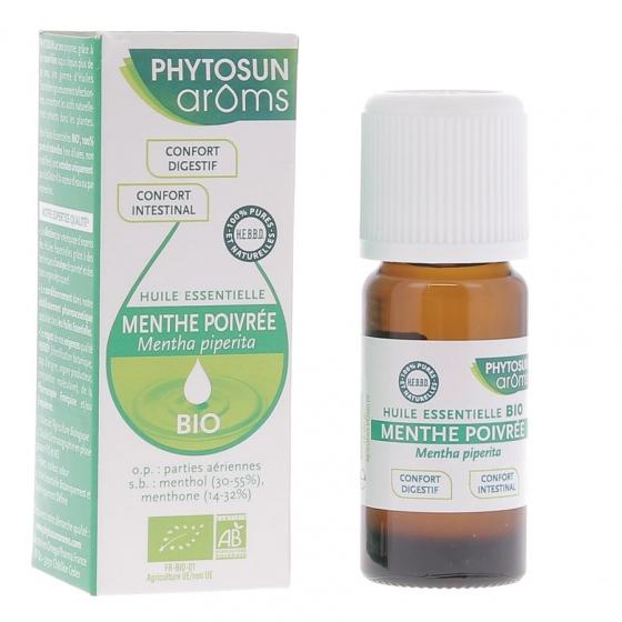 Huile essentielle de menthe poivrée Bio Phytosun arôms - flacon de 10 ml