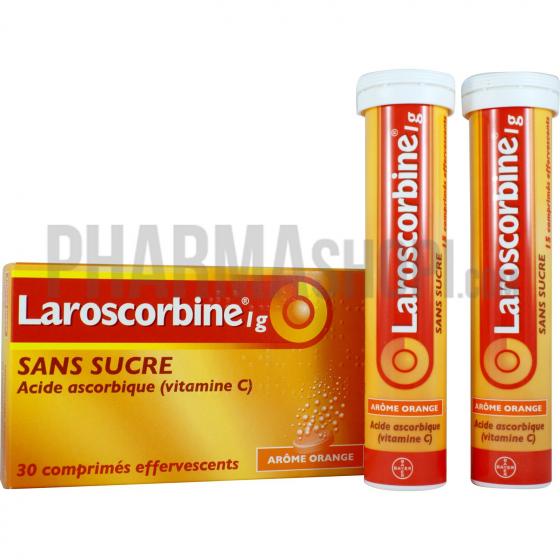 Laroscorbine 1g sans sucre comprimé effervescent - boîte de 30 comprimés