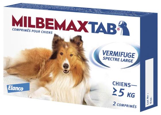 Milbemaxtab comprimé pour chien - boite de 2 comprimés