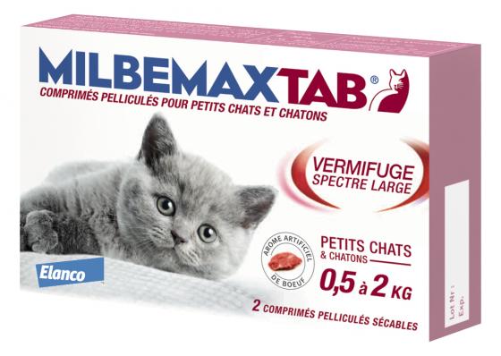 Milbemaxtab comprimé pour petits chats et chatons - boite de 2 comprimés