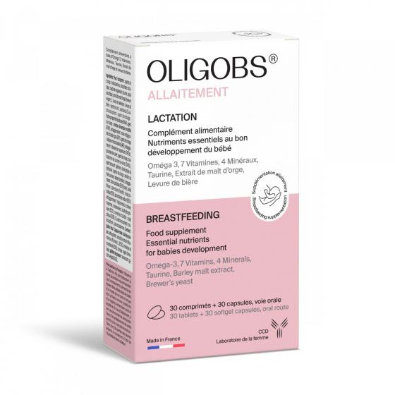 Oligobs Allaitement Laboratoire Ccd - Boite de 30 comprimés + 30 capsules