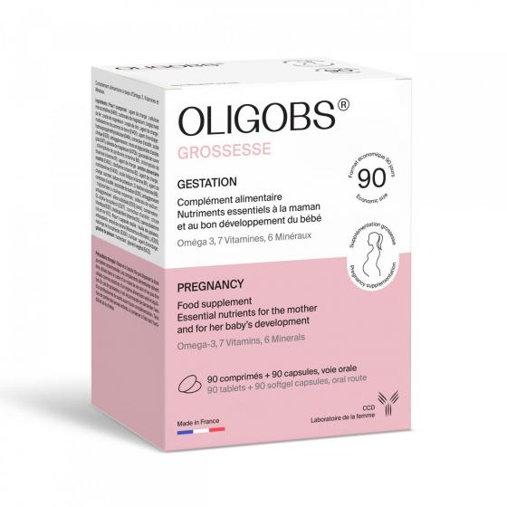 Oligobs Grossesse Laboratoire Ccd - Boite de 90 comprimés + 90 capsules