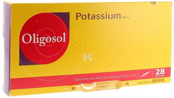 Oligosol Potassium solution buvable en ampoule - boîte de 28 ampoules