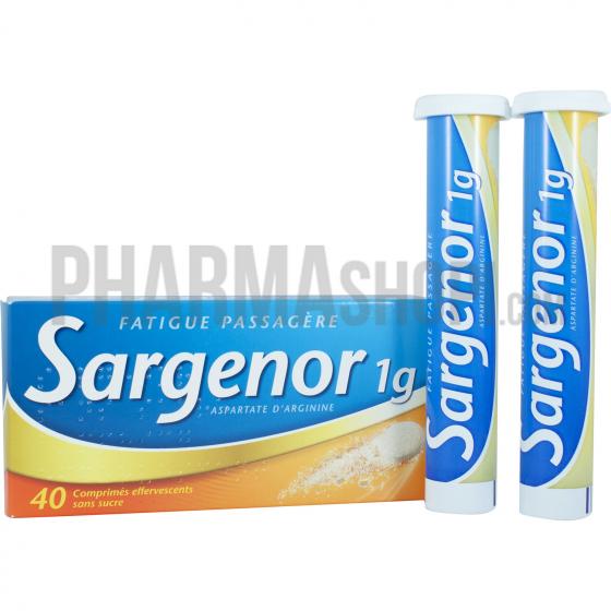 Sargenor 1g sans sucre comprimé effervescent - boîte de 40 comprimés