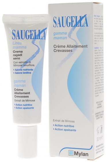Crème allaitement crevasses Saugella - tube de 30 ml
