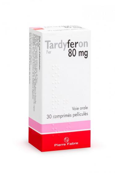 Tardyferon 80mg comprimé pelliculés - boîte de 30 comprimés