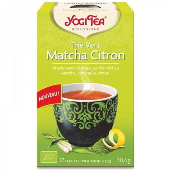 Thé vert matcha citron bio Yogi Tea - boîte de 17 sachets